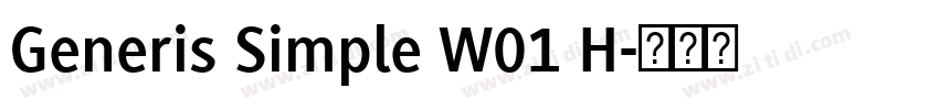 Generis Simple W01 H字体转换